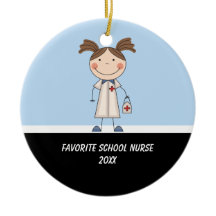 Adorable School Nurse Ornament