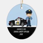 Adorable School Safety Officer Ornament (Links)
