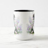 ADORABLE SCHWARZ-WEISSE GRENZÜBERSCHREITENDE KALZE TASSE (Zentrum)