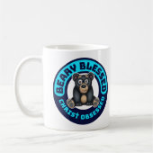 Adorable schwarze Bär, bebröckelt gesegnet Christu Kaffeetasse (Links)
