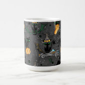 ADORABLE SCHWARZE HALLOWEEN KÜCHE MIT GRÜNEN AUGEN KAFFEETASSE (Mittel)