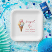 Adorable Scooped Up Ice Cream Bridal Shower Pappteller (Party)