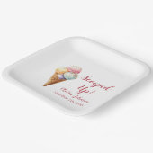 Adorable Scooped Up Ice Cream Bridal Shower Pappteller (Gewinkelt)