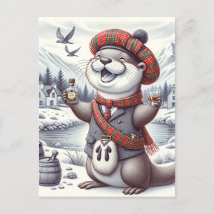 Adorable Scottish Otter Postkarte