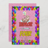Adorable Sea Otter Birthday Invite Einladung (Vorne/Hinten)