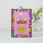 Adorable Sea Otter Birthday Invite Einladung (Stehend Vorderseite)