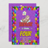 Adorable Sea Otter Birthday Invite Einladung (Vorne/Hinten)