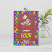 Adorable Sea Otter Birthday Invite Einladung (Stehend Vorderseite)