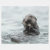 Adorable Sea Otter Fleecedecke (Vorderseite (Horizontal))