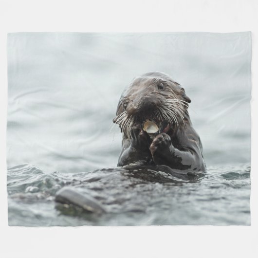 Adorable Sea Otter Fleecedecke (Vorderseite (Horizontal))