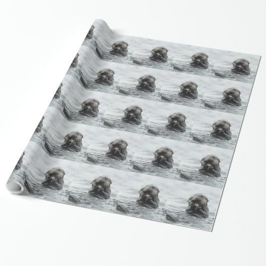 Adorable Sea Otter Geschenkpapier (Ungerollt)