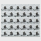 Adorable Sea Otter Geschenkpapier (Flach)