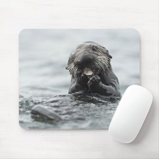Adorable Sea Otter Mousepad (Mit Mouse)