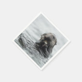 Adorable Sea Otter Serviette (Ecke)