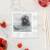 Adorable Sea Otter Serviette (Beispiel)