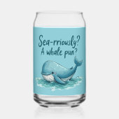 Adorable "Sea rrious? Ein Whale Pun?" Ocean Design Dosenglas (Vorderseite)