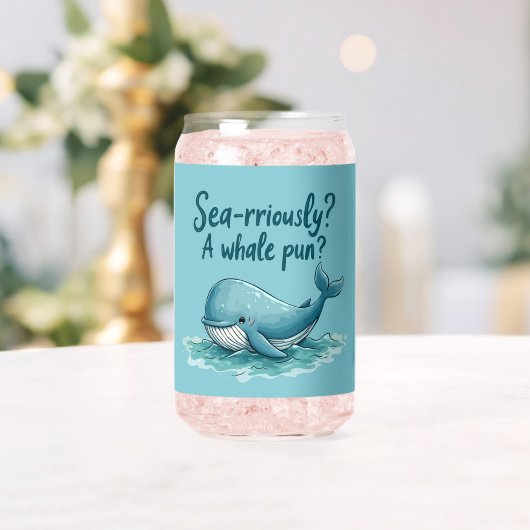 Adorable "Sea rrious? Ein Whale Pun?" Ocean Design Dosenglas (Insitu (Hochzeit))