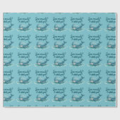 Adorable "Sea rrious? Ein Whale Pun?" Ocean Design Geschenkpapier (Flach)