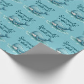 Adorable "Sea rrious? Ein Whale Pun?" Ocean Design Geschenkpapier (Ecke)