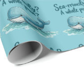 Adorable "Sea rrious? Ein Whale Pun?" Ocean Design Geschenkpapier (Rolleneckpunkt)