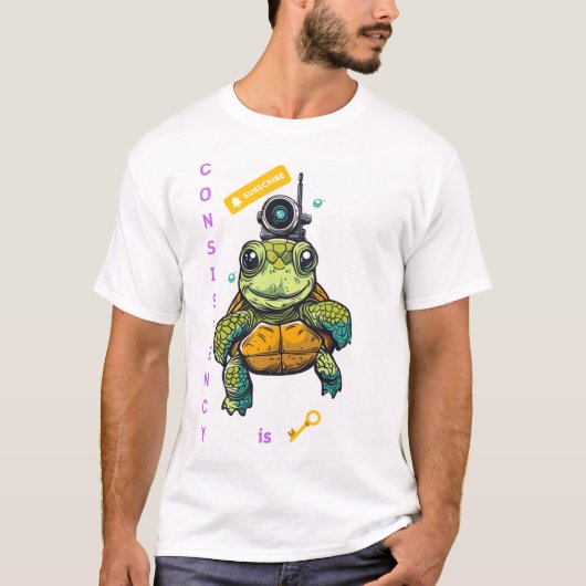 Adorable Sea Turtle T - Shirt für Content Creators (Vorderseite)