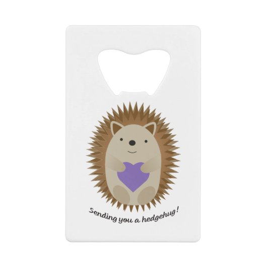 Adorable Senden Sie einen Hedgehug-Igel Geldbeutel Flaschenöffner (Vorderseite)