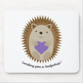 Adorable Senden Sie einen Hedgehug-Igel Mousepad (Vorne)