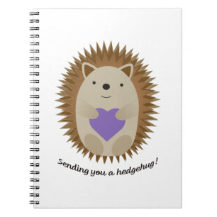Adorable Senden Sie einen Hedgehug-Igel Notizblock