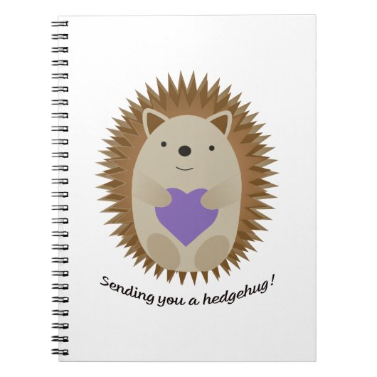 Adorable Senden Sie einen Hedgehug-Igel Notizblock (Vorderseite)