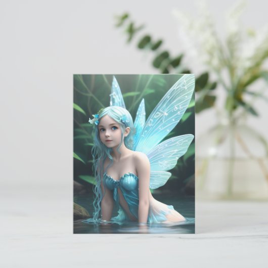 Adorable sexy Fairy Postcard Postkarte (Stehend Vorderseite)