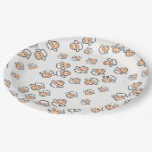 Adorable Sheep Face Paper Plate Pappteller (Schrägansicht)
