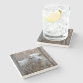 Adorable Sheep Steinuntersetzer (Seitenansicht)