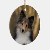 Adorable Sheltie Keramik Ornament (Rechts)