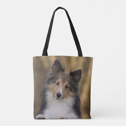 Adorable Sheltie Pup Tasche (Rückseite)