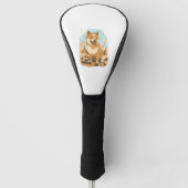 Adorable Shiba Inu T - Shirt Art Print mit Grafik Golf Headcover (Vorderseite)