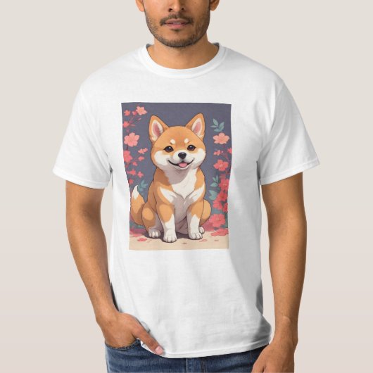 Adorable Shiba Inu T - Shirt - Ideal für Hunde Lov (Vorderseite)