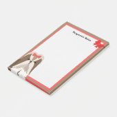 Adorable Shih Tzu mit Bow Post-it Klebezettel (angewinkelt)