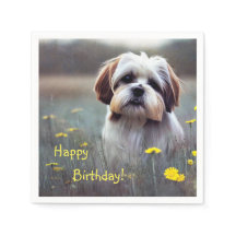 Adorable Shih Tzu Paper Napkins
