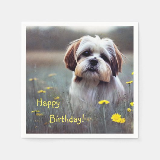Adorable Shih Tzu Paper Napkins Serviette (Vorderseite)