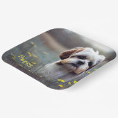 Adorable Shih Tzu Pappteller (Gewinkelt)