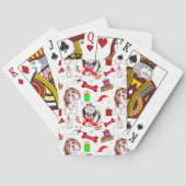 Adorable Shih Tzu Weihnachtsmuster Spielkarten (Rückseite)