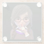 Adorable Shush Untersetzer: Ideal für Bibliothekar Glasuntersetzer (Rückseite)