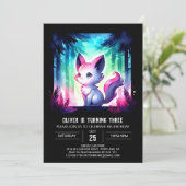 Adorable Simple Cat Geburtstag Einladung (Stehend Vorderseite)