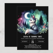 Adorable Simple Wolf Geburtstag Einladung (Vorne/Hinten)