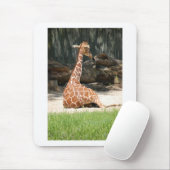 Adorable Sitting Giraffe Mousepad (Mit Mouse)