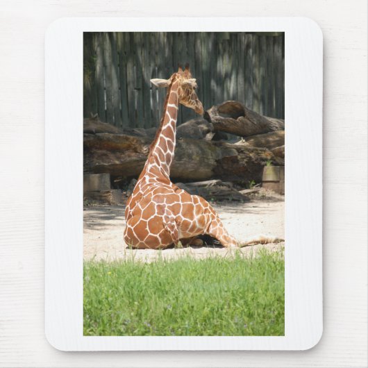 Adorable Sitting Giraffe Mousepad (Vorne)