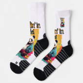 Adorable Sitting Panda | Künstlerische Ausdrucksfo Socken (Links)