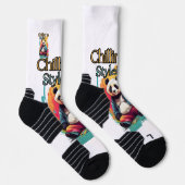 Adorable Sitting Panda | Künstlerische Ausdrucksfo Socken (Rechts)
