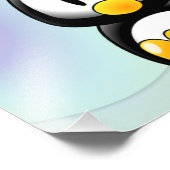 Adorable Sitze Cartoon Pinguin Fotodruck (Ecke)