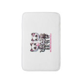 Adorable Skelettkatzenfamilie mit Kaugummi H Badematte (Vorderseite Vertikal)